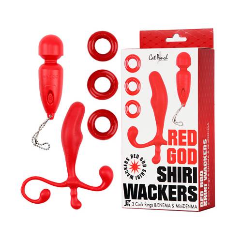 CatPunch RED GOD SHIRI WACKERS 3CockRING & ENEMA & MiniDENMA KIT